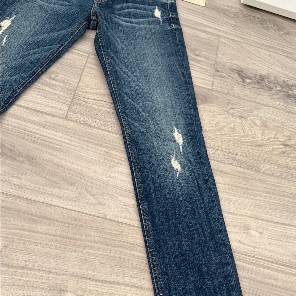 Eunina Dark Blue Distressed Skinny Jeans - Picture 5 of 7